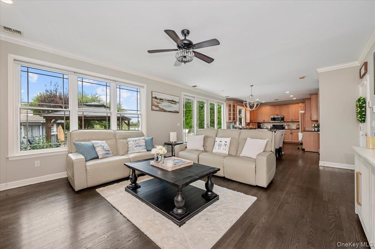 Family Room with Gas Fireplace and Built-ins