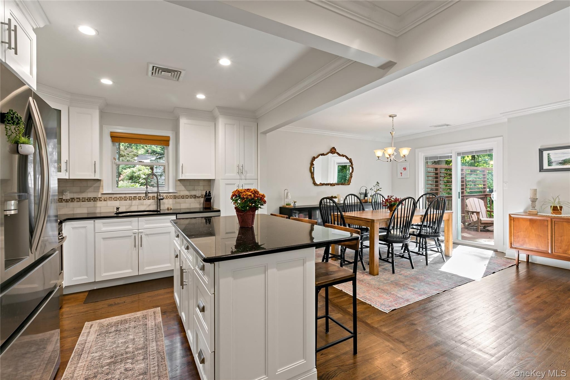 view of kitchen and dining room