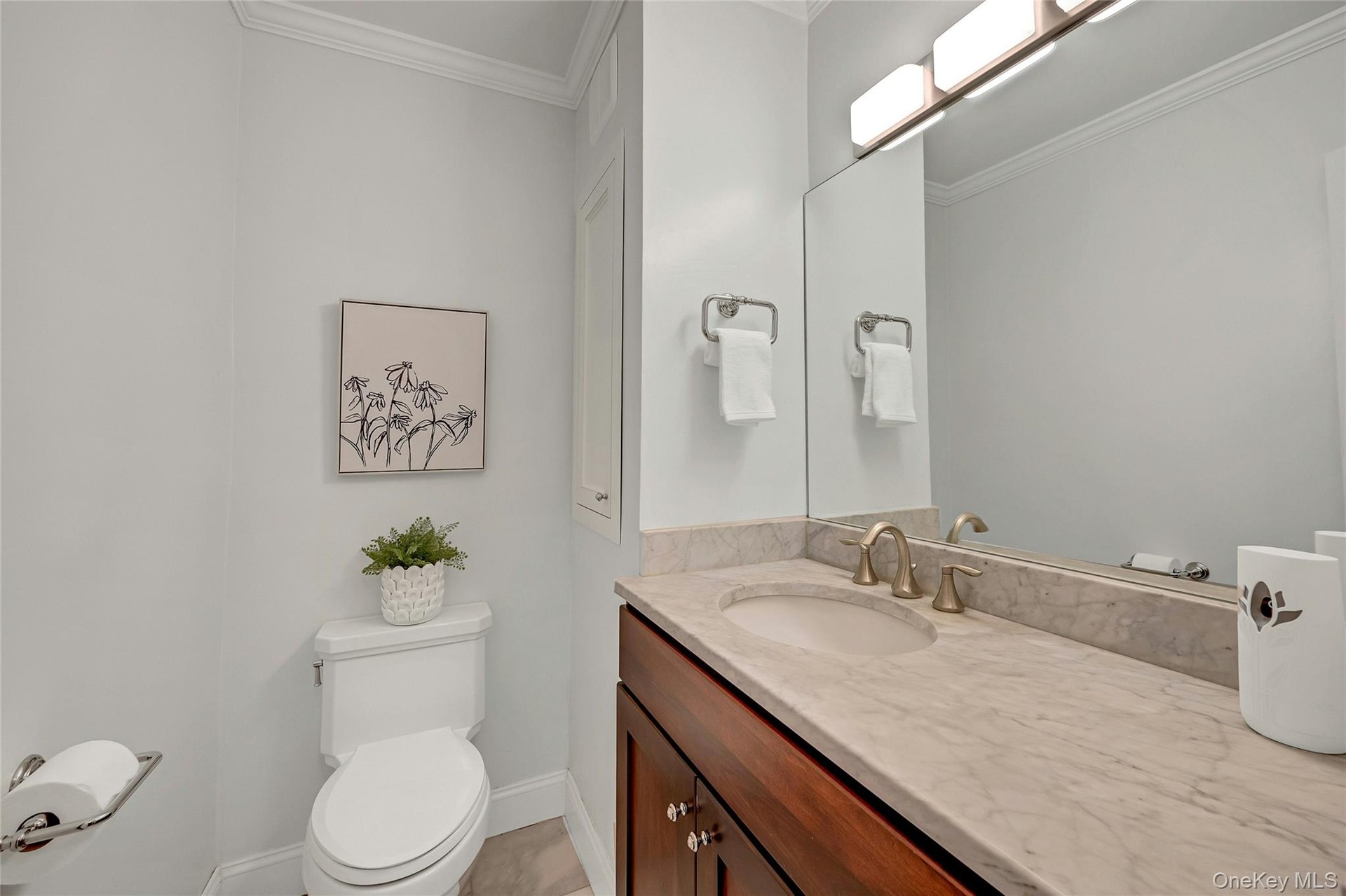 Powder room off entry