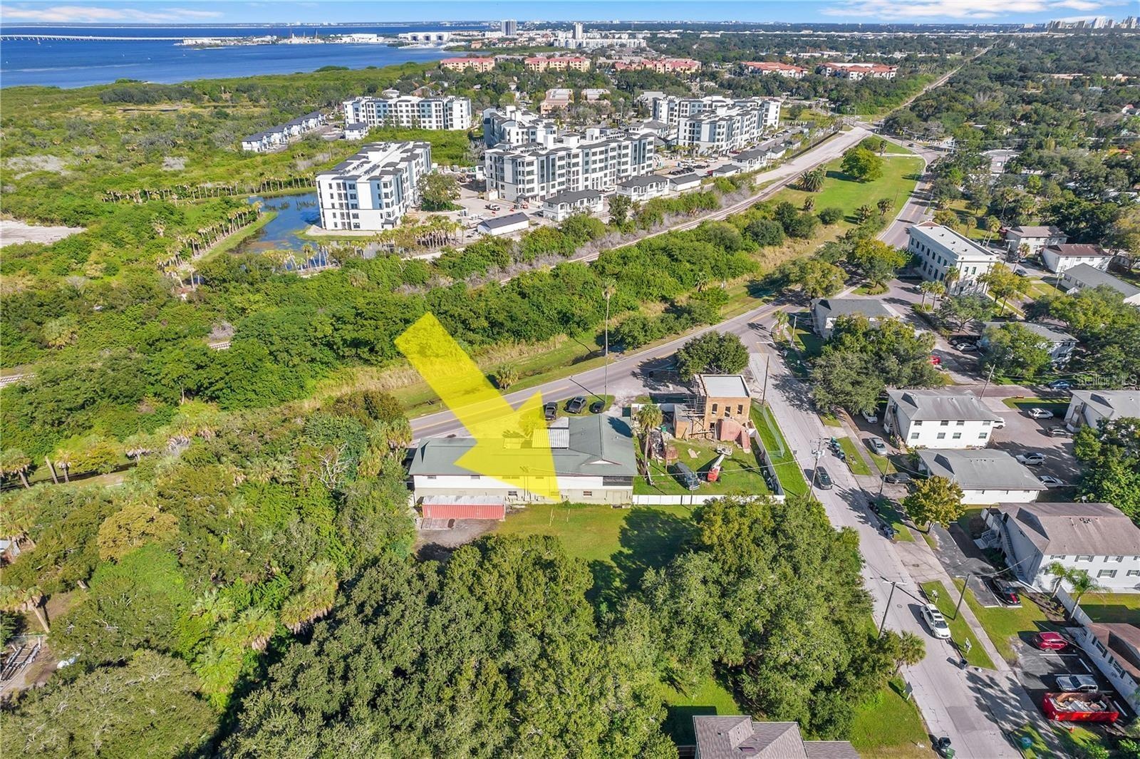 Photo taken before lot was cleared and fenced
