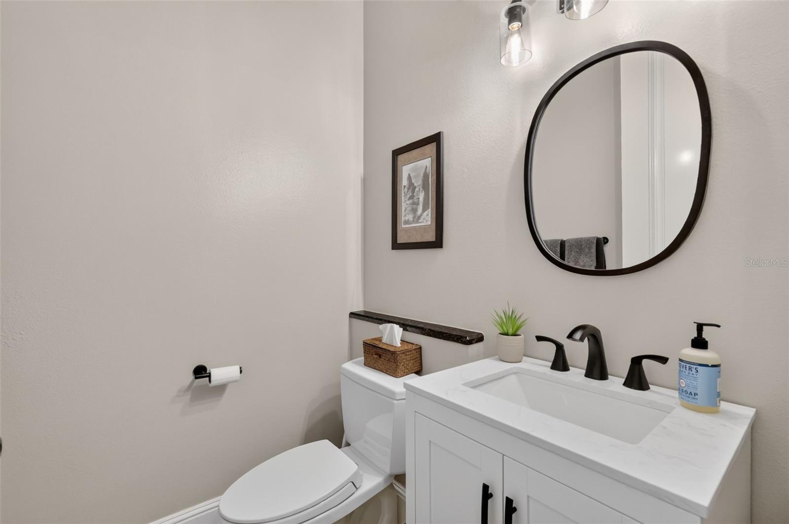 Powder Room off the Kitchen