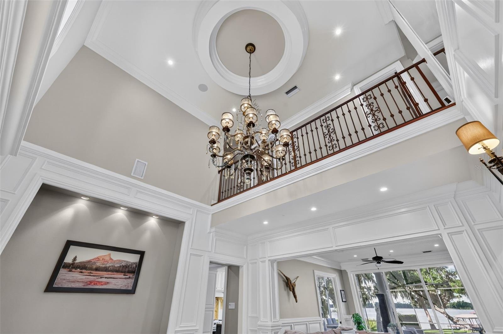 Chandelier in Foyer