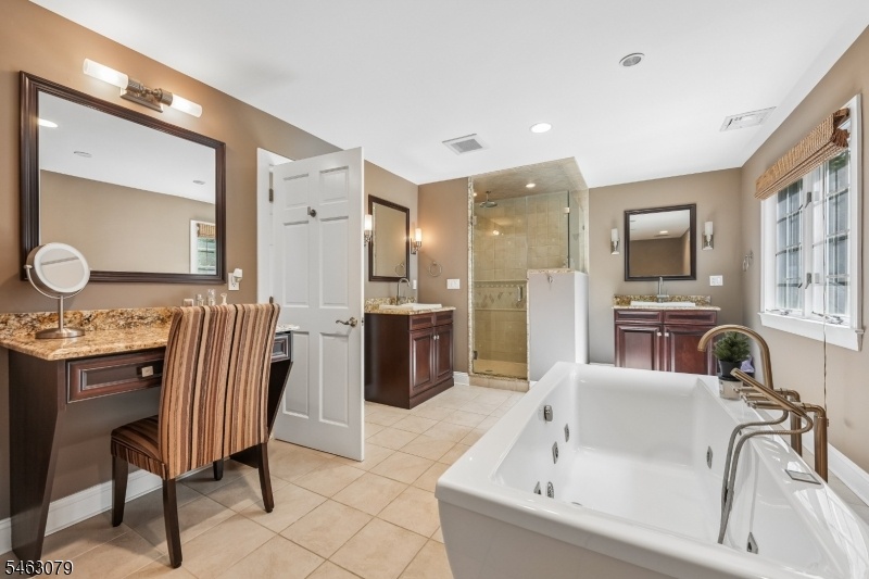 double vanity & dressing area