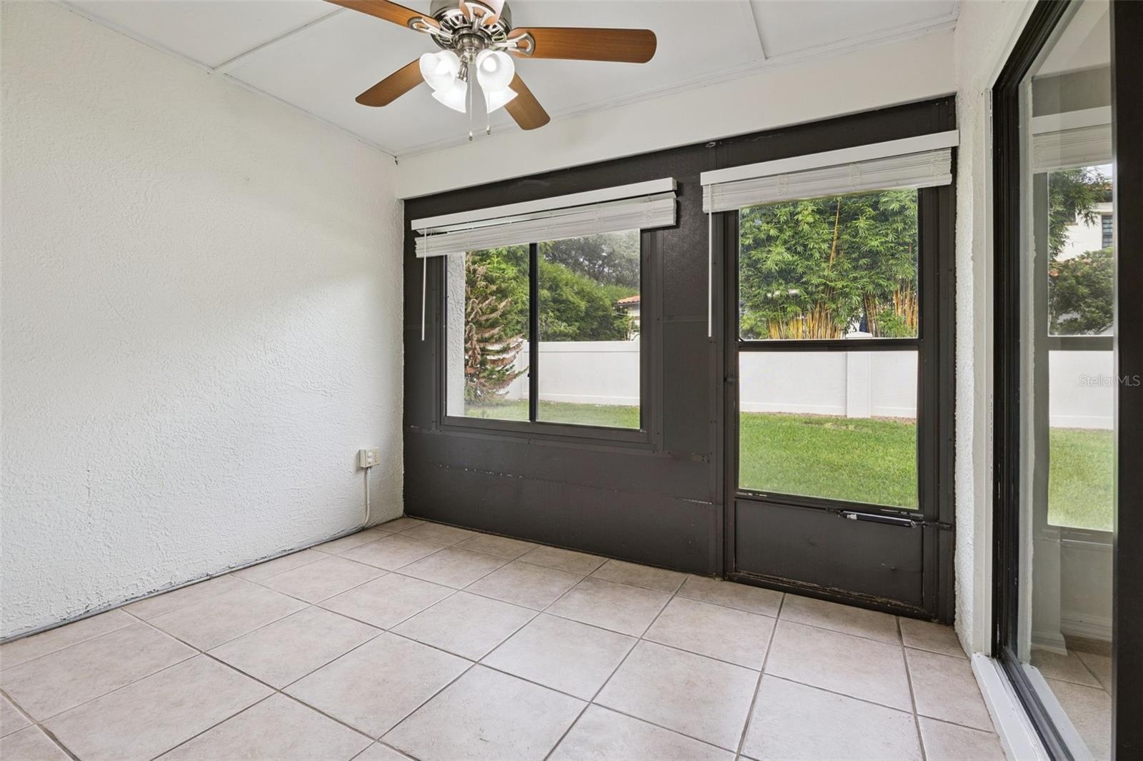 Lanai with access to primary bedroom and living room