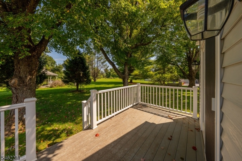 Deck in backyard