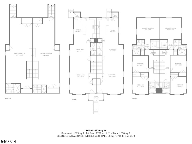 Floorplan w/each level