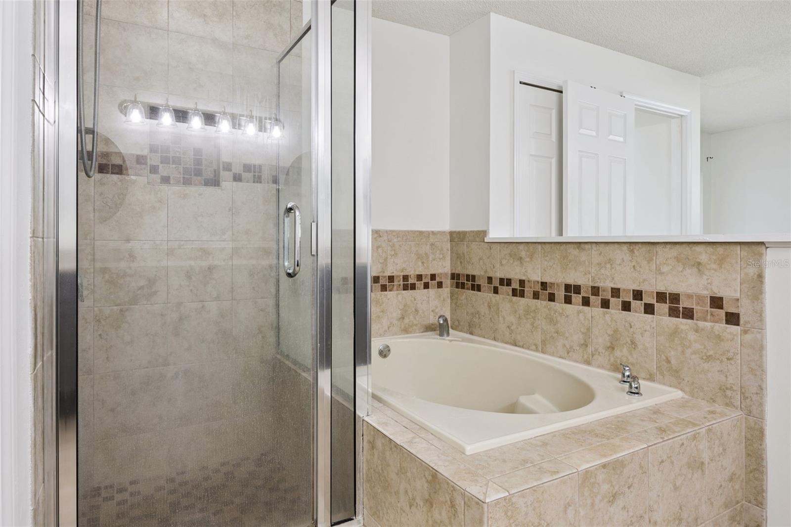 Primary bedroom shower/garden tub