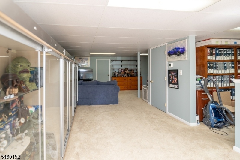 view of family room and Office