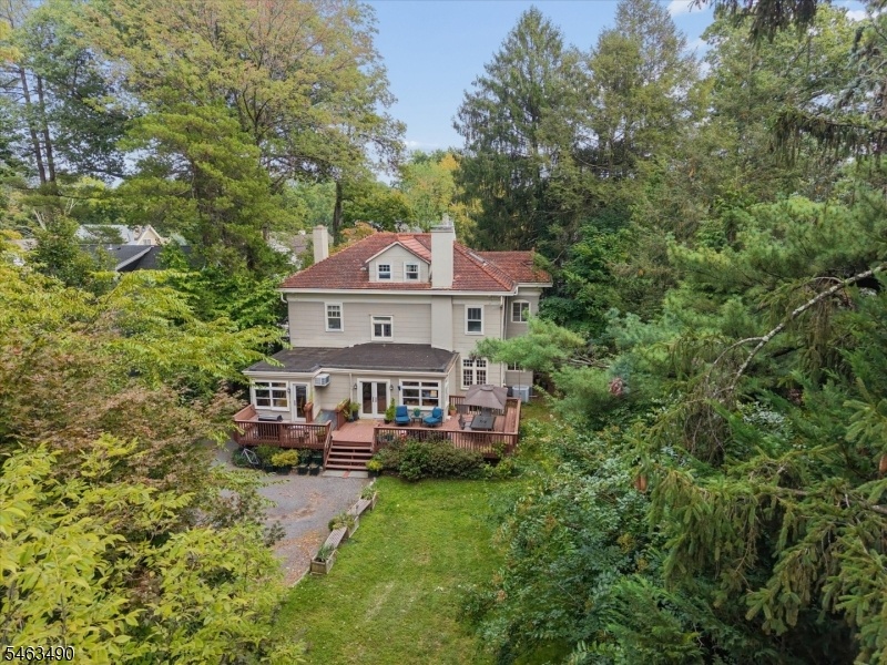 Aerial Rear View of Home