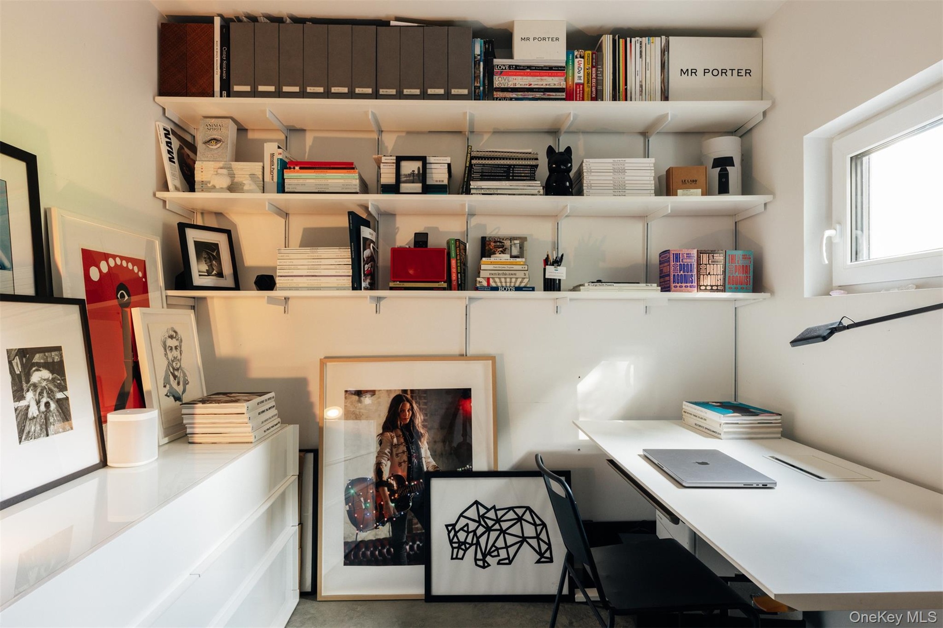 Office featuring concrete flooring