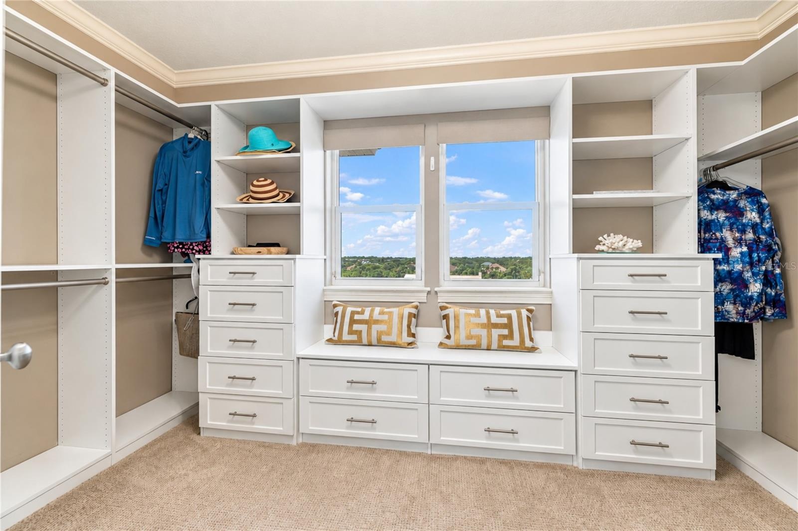 Custom Walk-In Closet with Built-In Storage