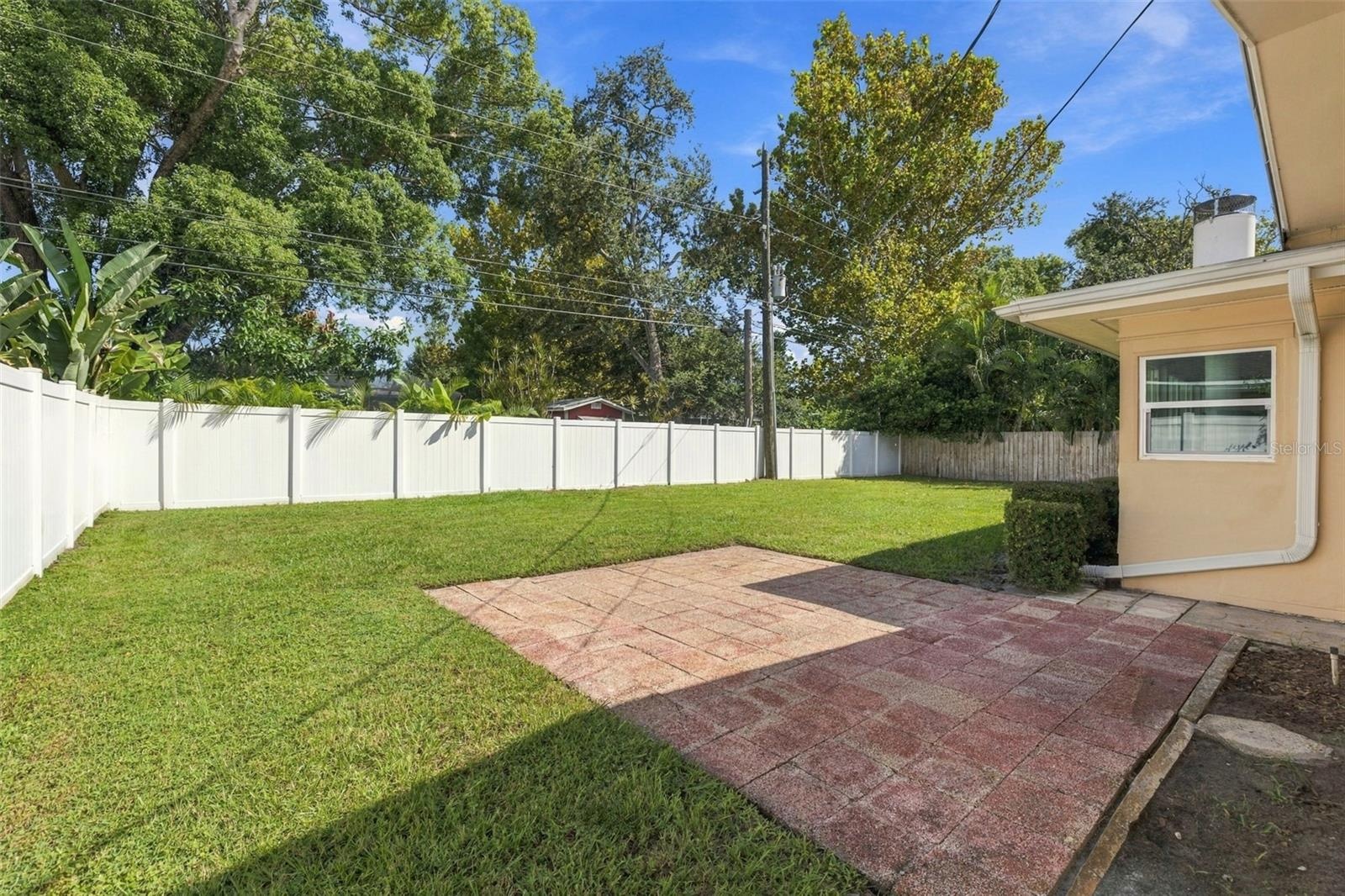 Your backyard has excellent privacy and offers plenty of space to make it your own.