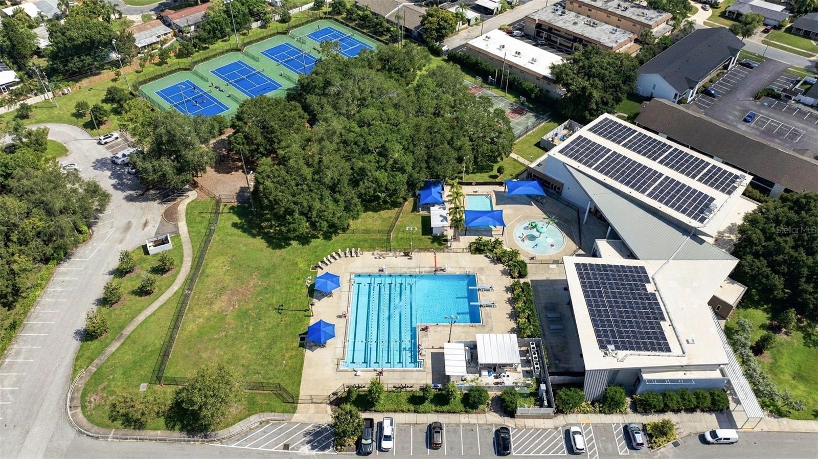 The Morningside Recreation Complex includes two pools, tennis/pickleball courts, indoor sports/basketball courts and a splash pad only a half a mile a
