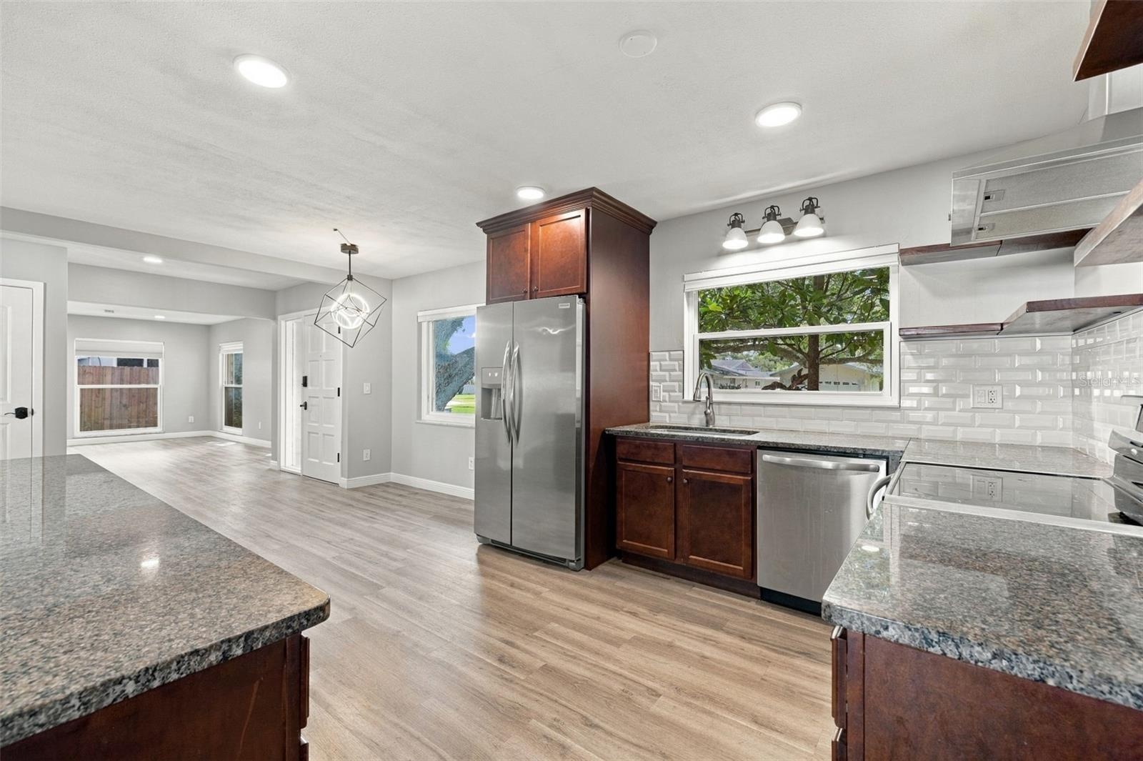 Plenty of space for a eat-in table adjacent to the kitchen.