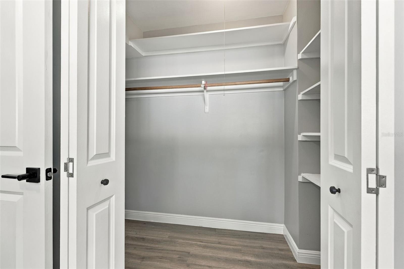 Spacious walk-in closet.