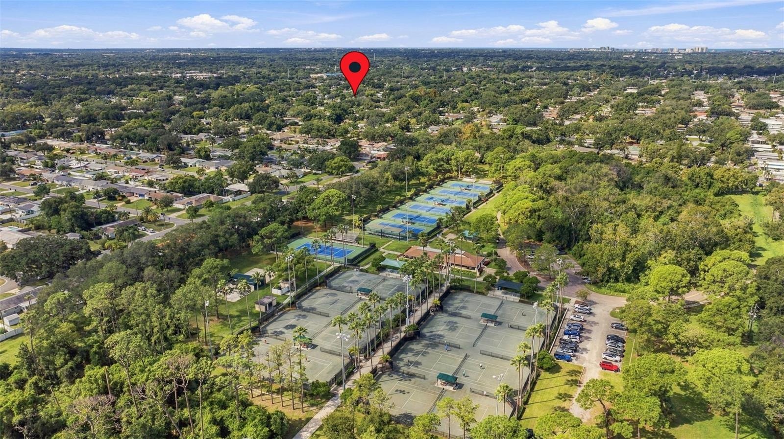 The McMullen Tennis Complex is less than a mile away with clay and hard courts for tennis and pickleball.