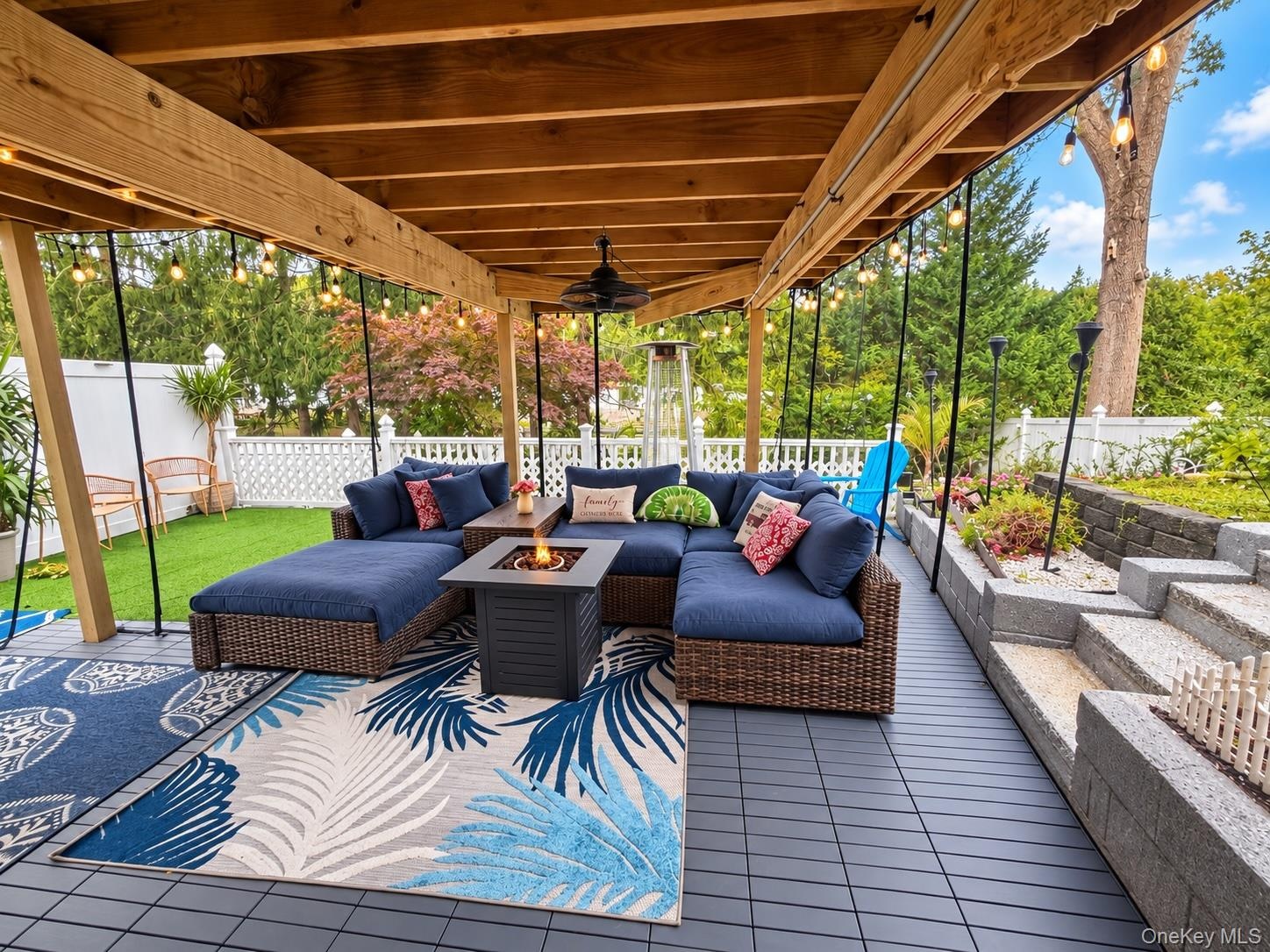 Spacious covered porch area