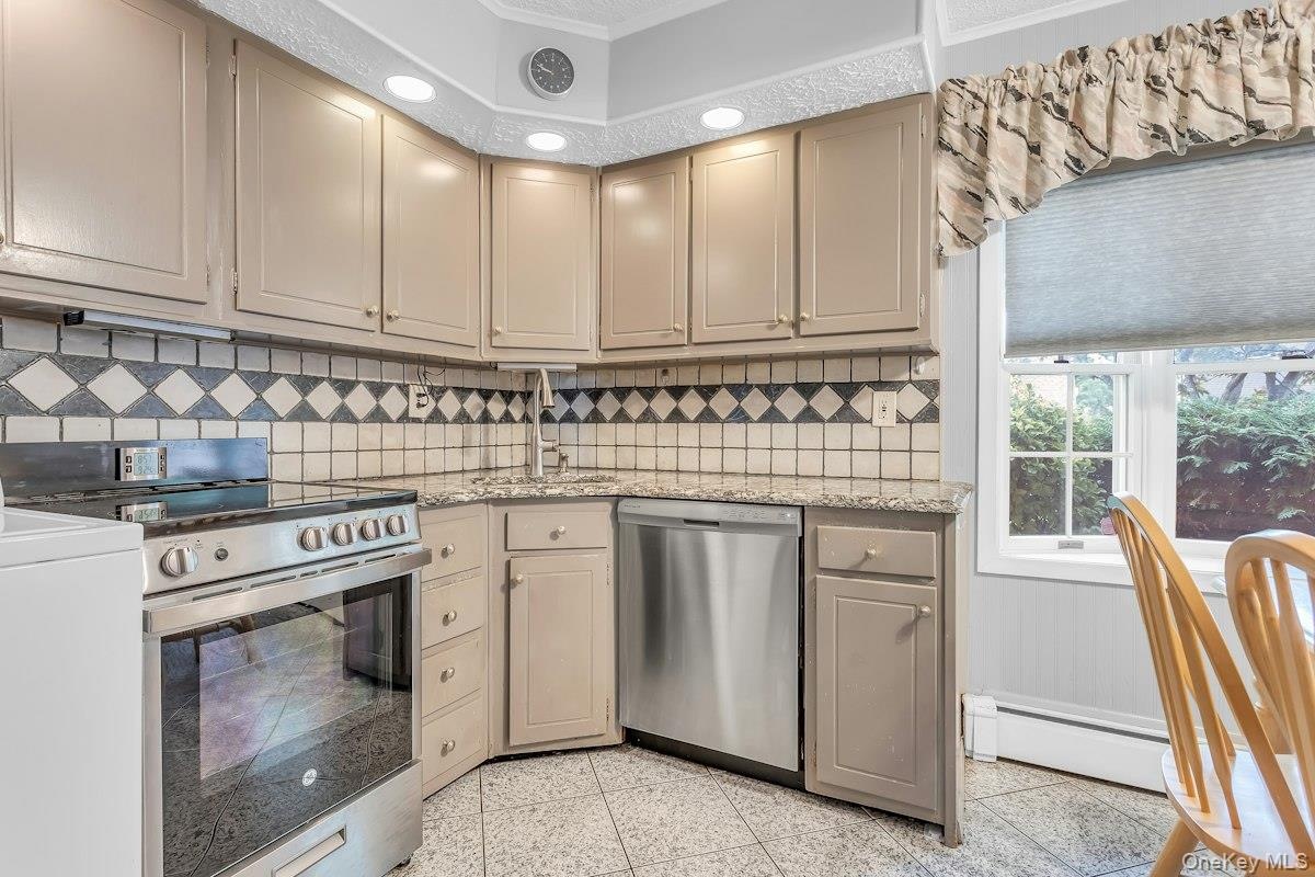 Granite Counter, Tiled Back Splash