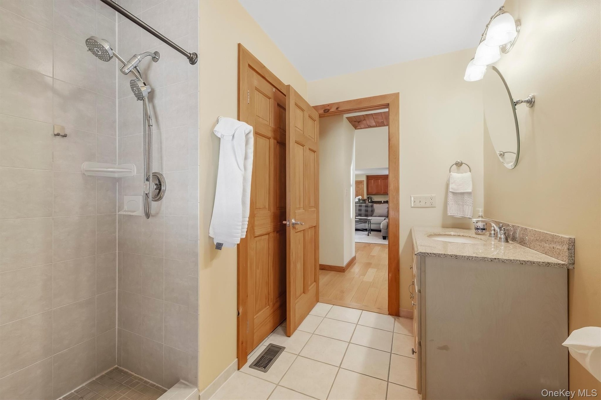 Guest bathroom with walk-in shower
