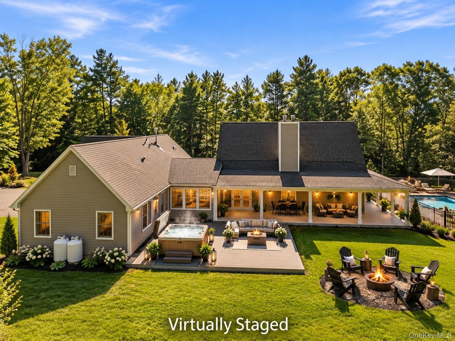 Virtual entertaining back yard