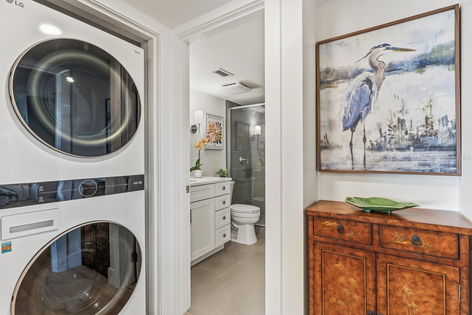Laundry Closet & Guest Bathroom, Main Living Level