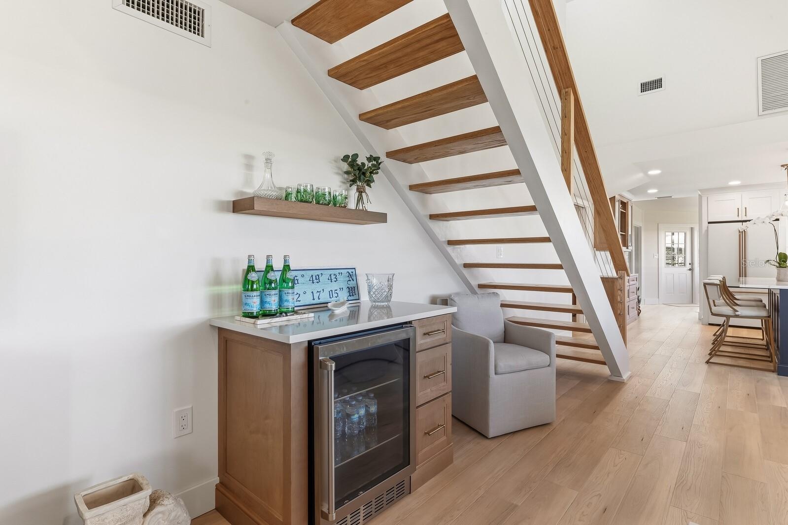 Custom built-in dry bar
