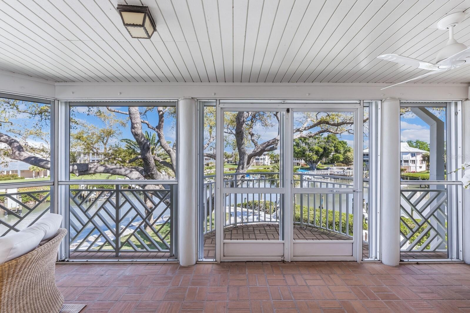 Rear screened porch
