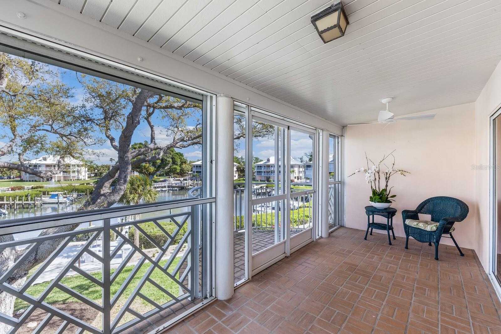 Rear screened porch
