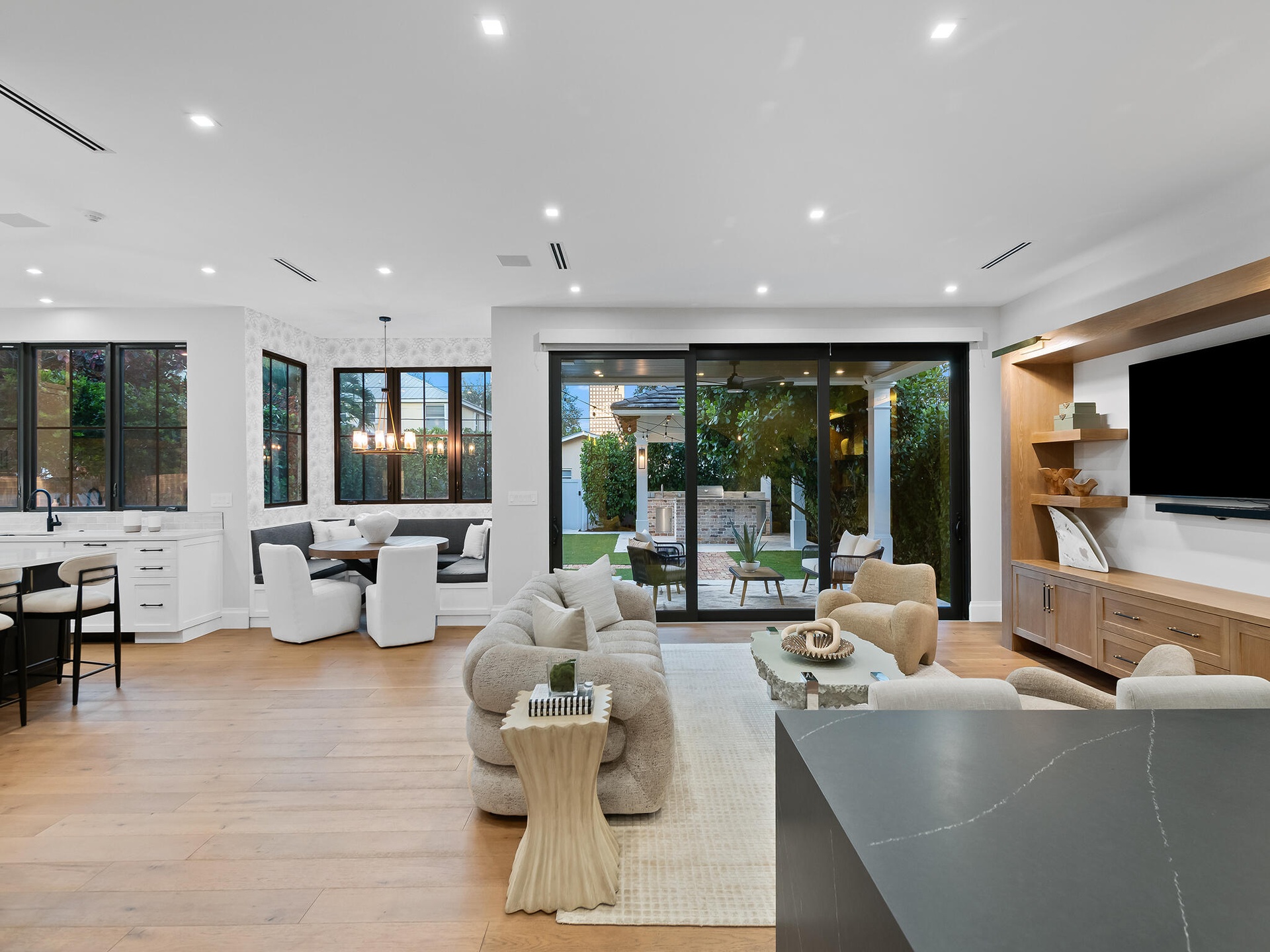 Open-concept living space