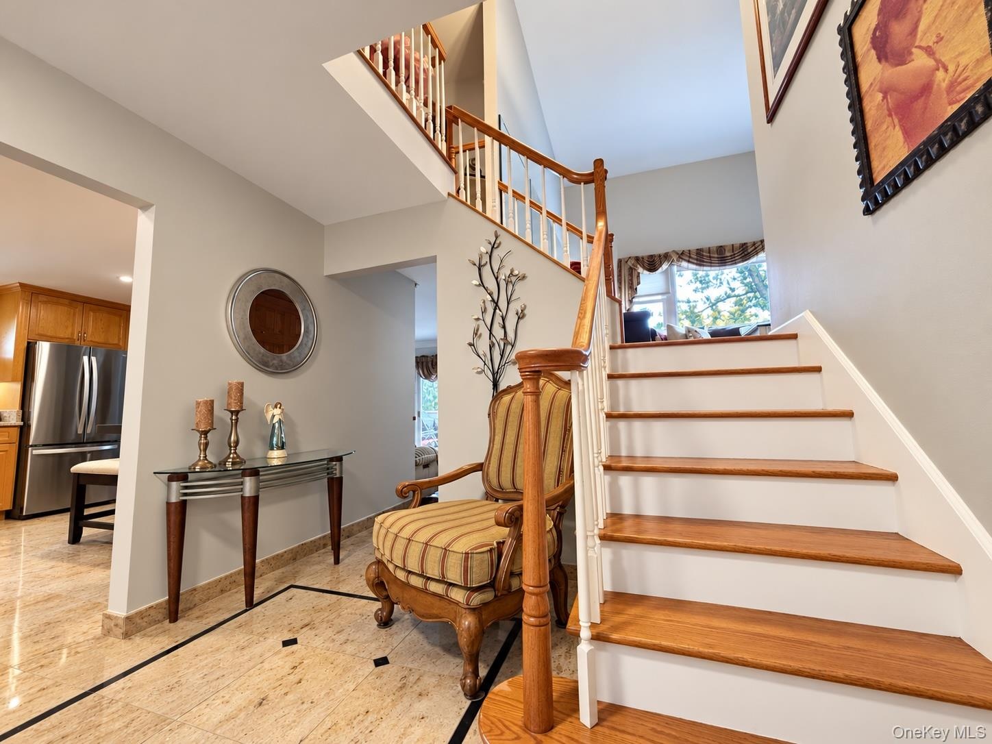 Steps leading to living room