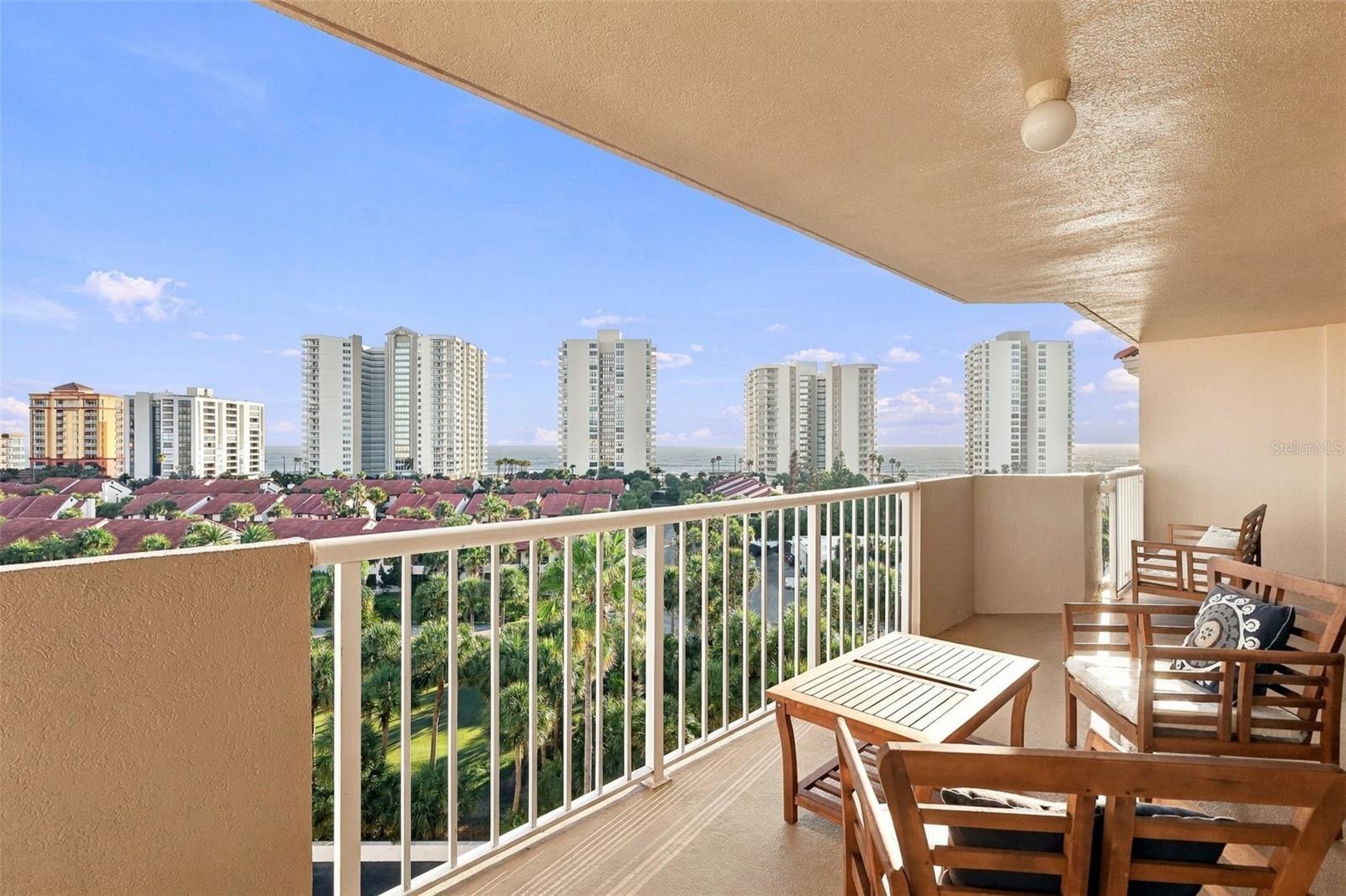 Upper level balcony accessible from bedroom and sitting room