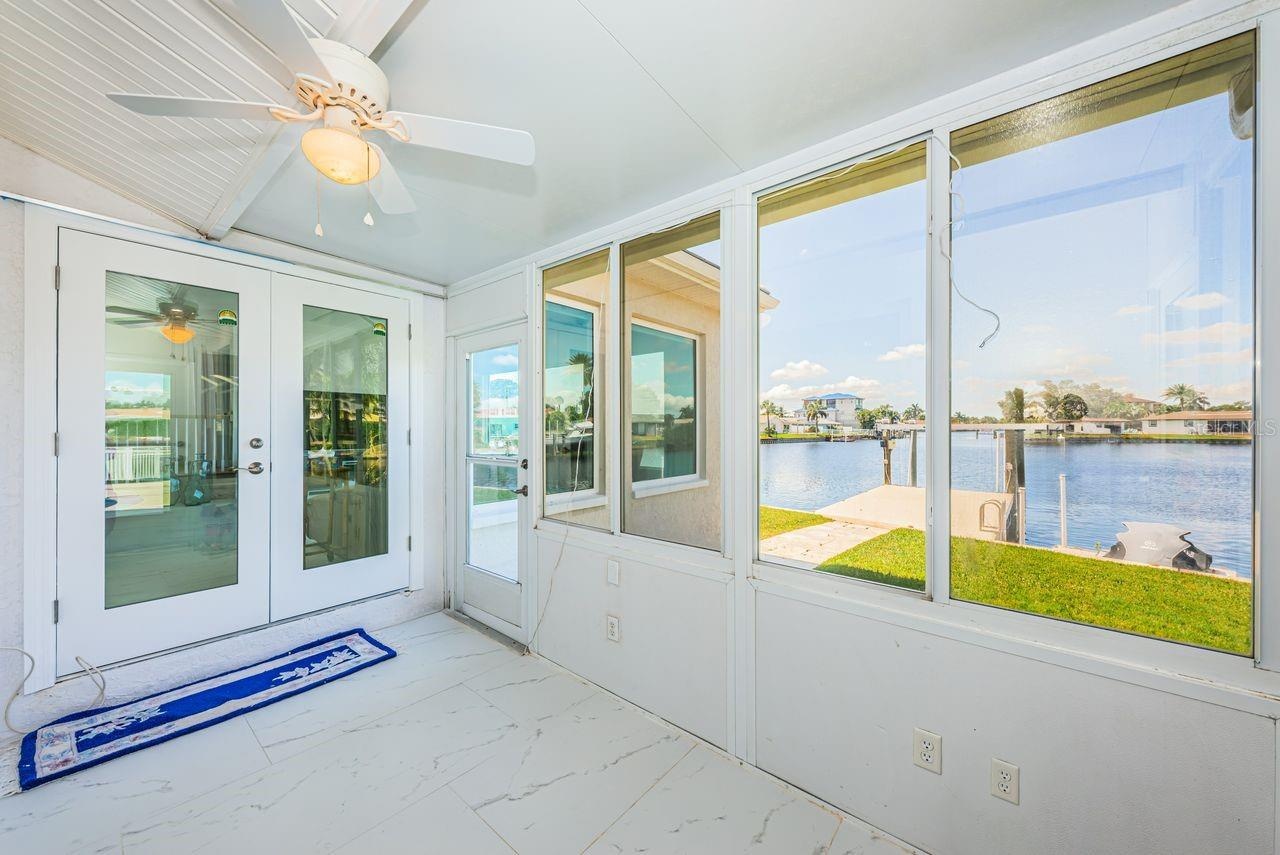Enclosed back porch