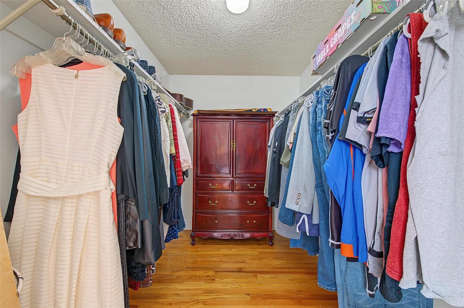 Master bedroom walk in closet