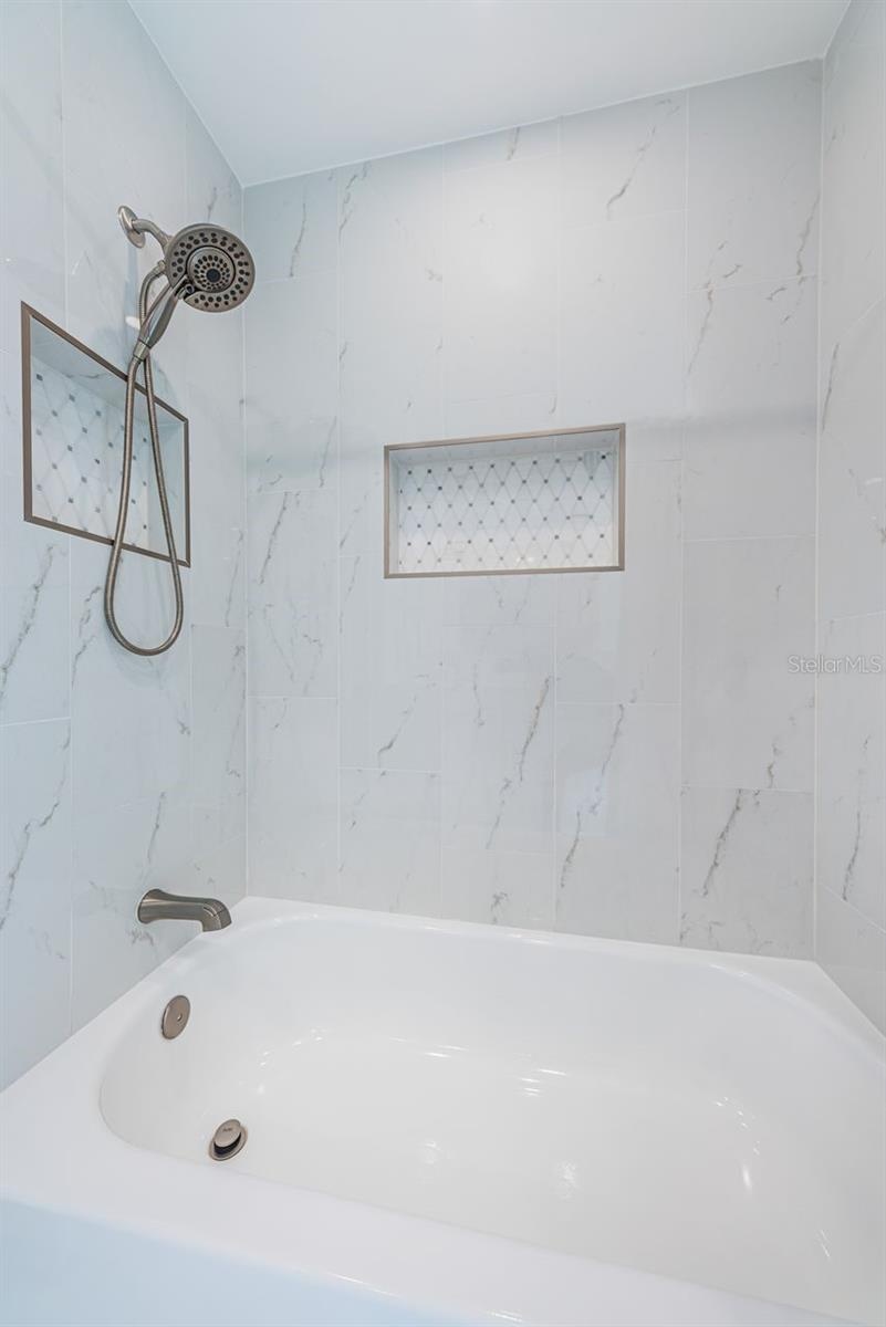 Gorgeous shower and bath option