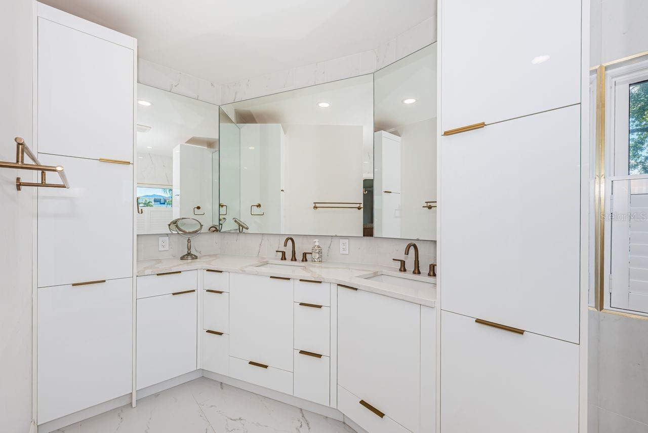 Primary bathroom with specialty lighting