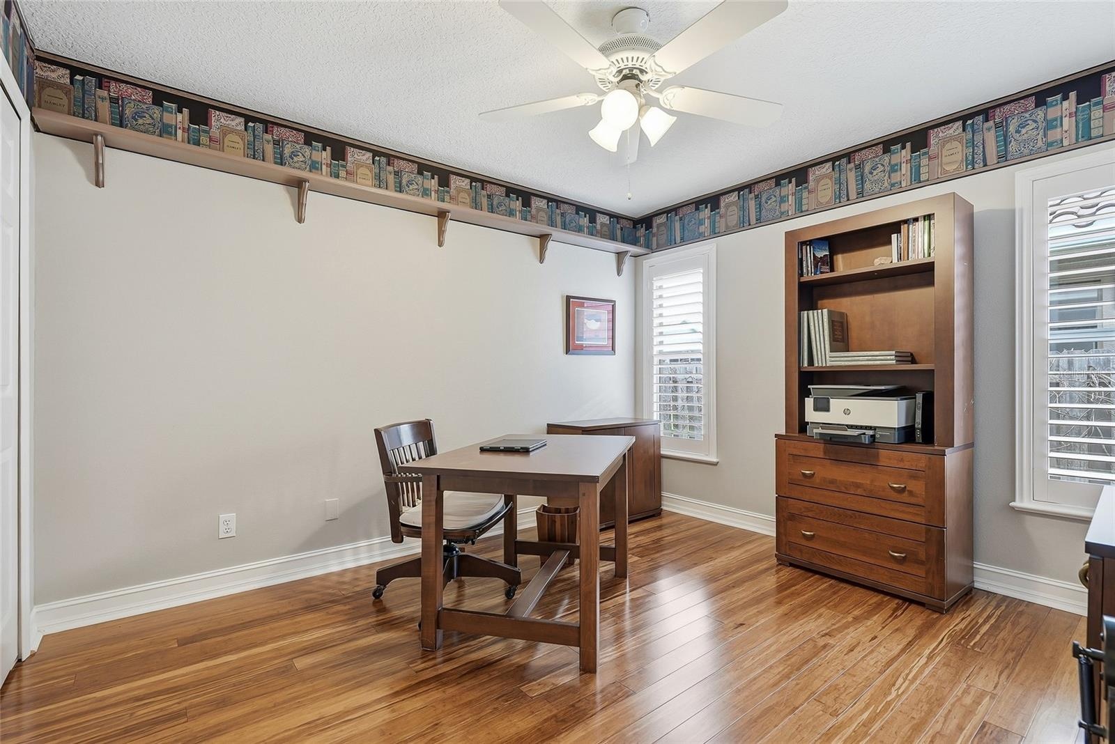 Bedroom 3 currently serves as an office.