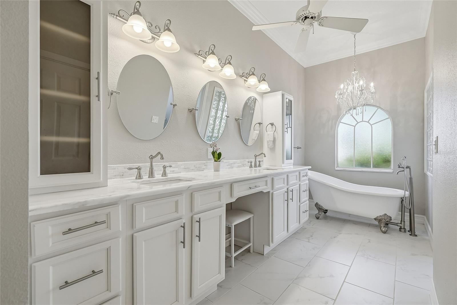 Oh my, the primary bathroom is an absolute dream.