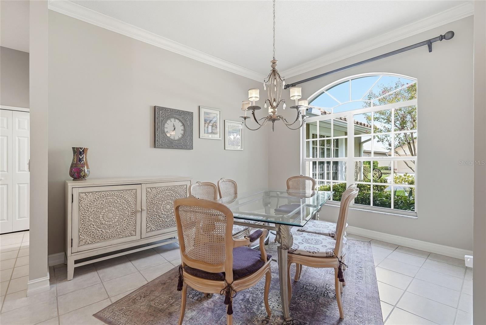 Large dining room in the front of the home.