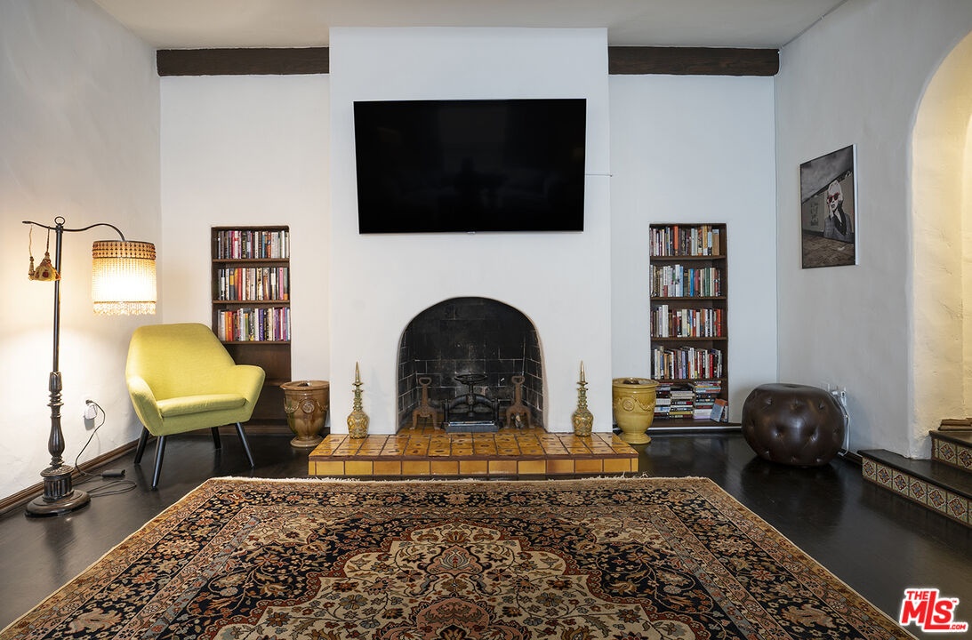 Living room fireplace