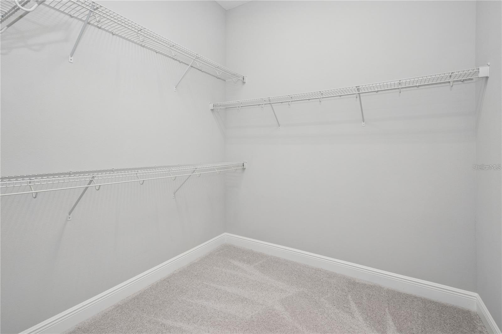 Spacious primary closet