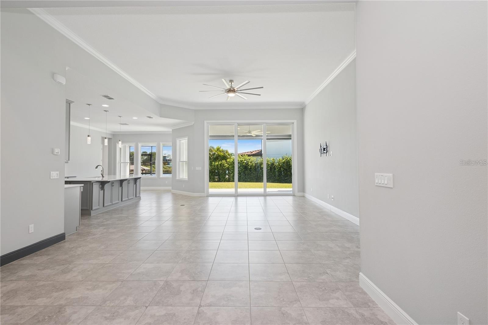 View from entry door, lots of light and windows!