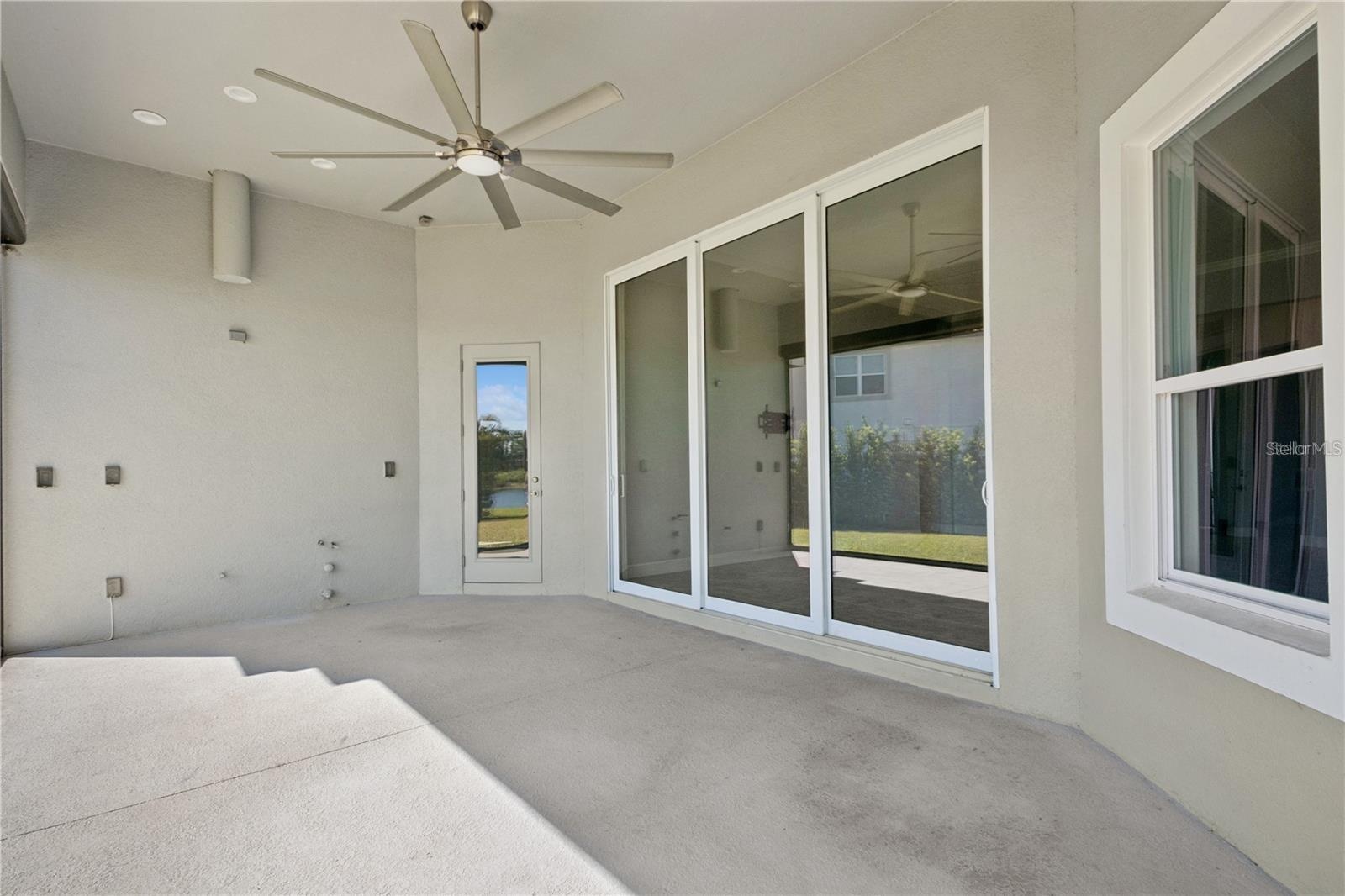 the back patio is ready for your summer kitchen