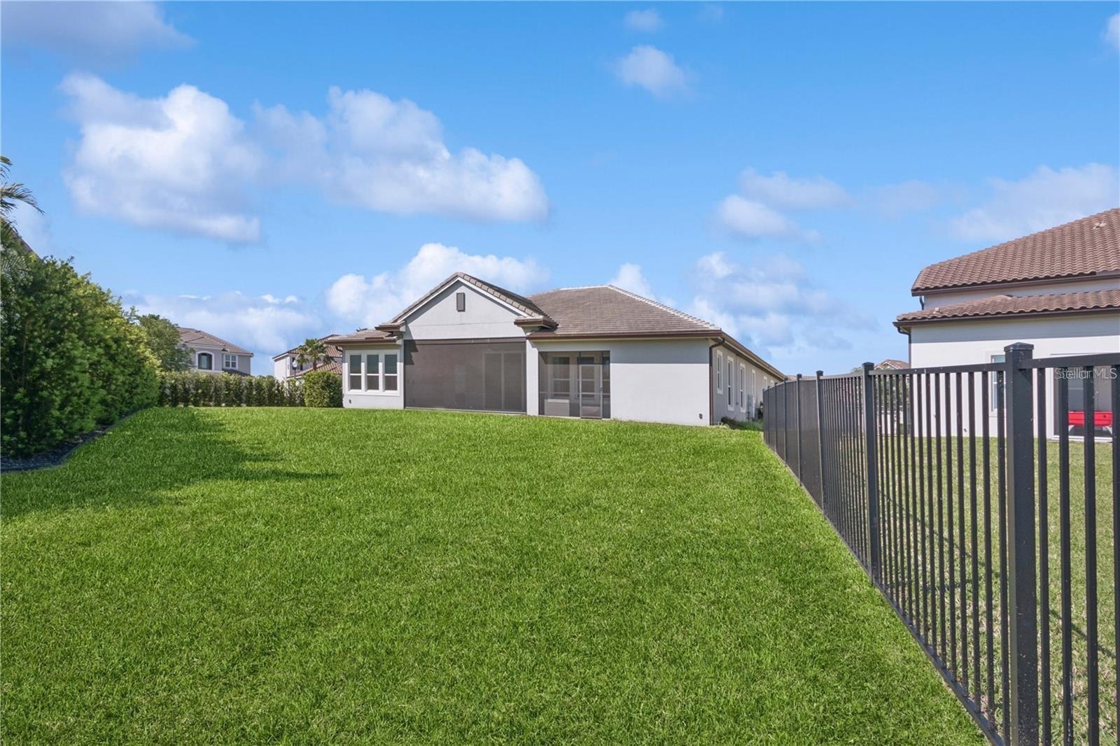 Long and spacious back yard