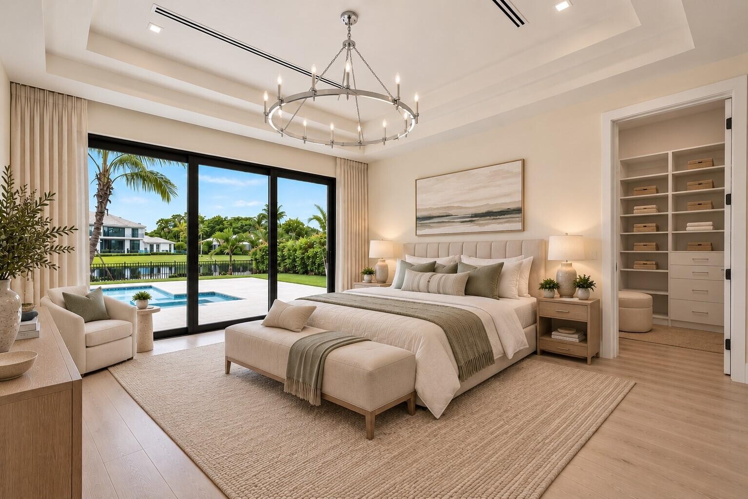 Virtaully Staged Primary Bedroom