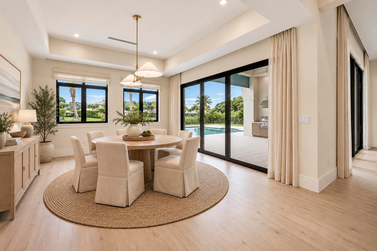 Virtually staged Breakfast Room.