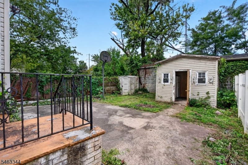 Shed and patio