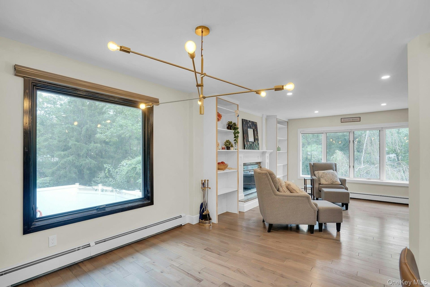 Natural light from picture window.