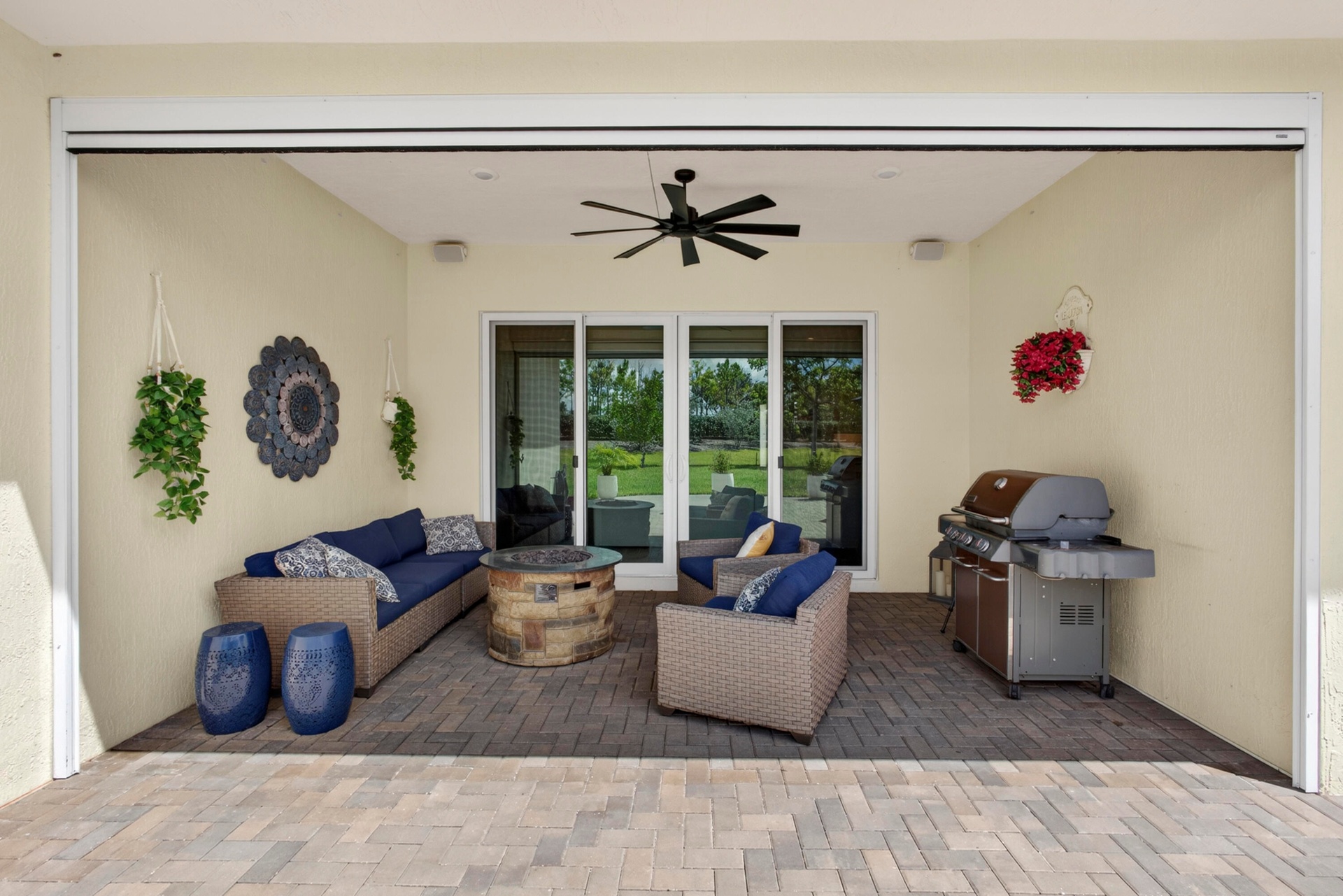 Covered Patio with Electric Shade