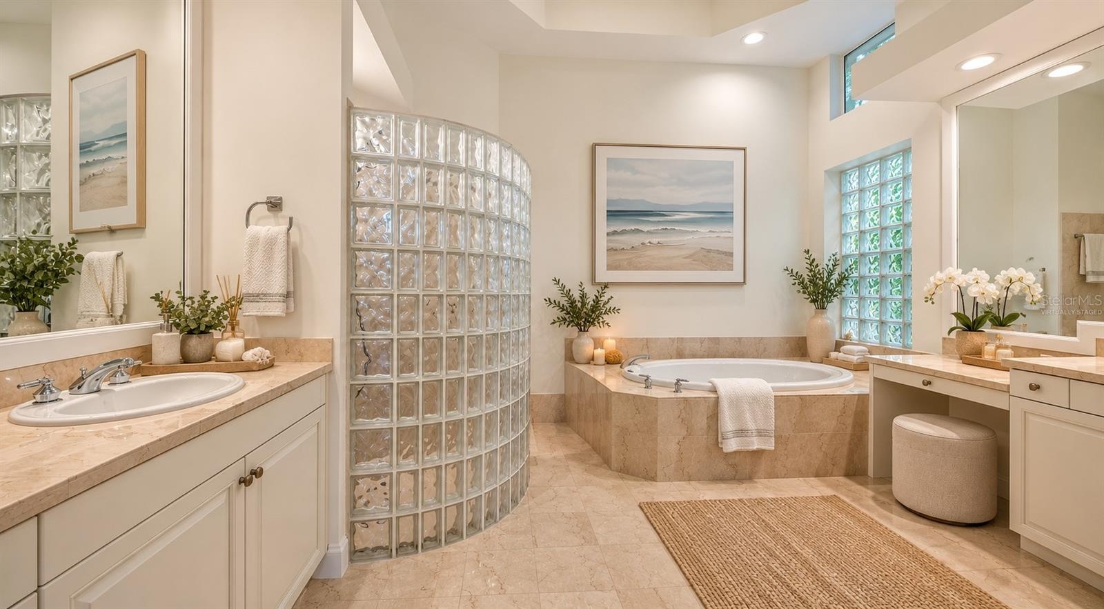 Virtually Staged primary bath