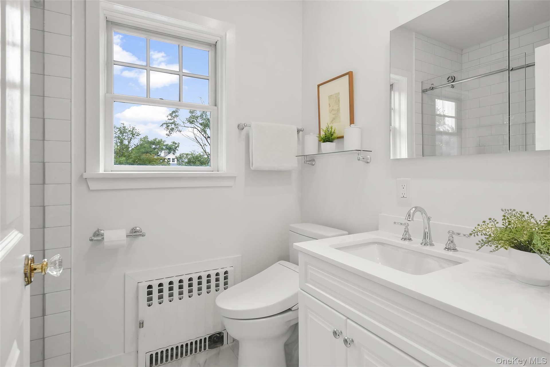 Primary bath with shower.